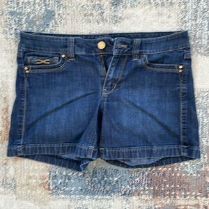 White House Black Market WHBM size 2 low-cut denim shorts. Super soft